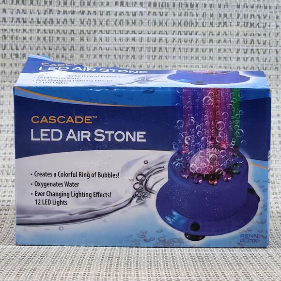 Fish Tank Aquarium LED Color Changing Air Stone Cascade - Picture 1 of 6